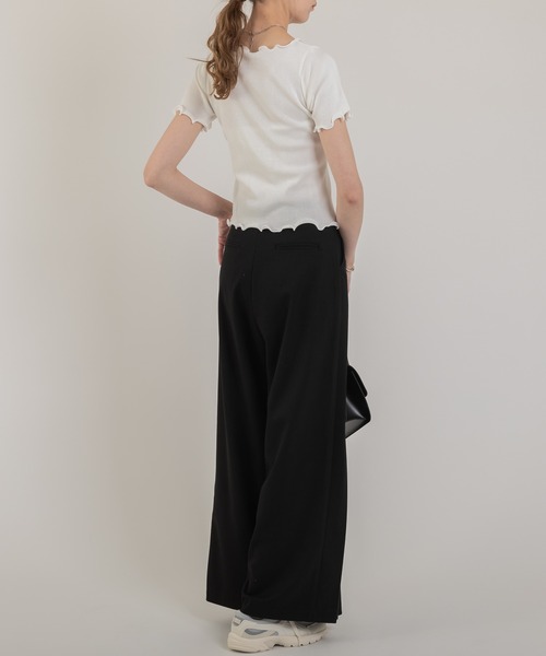 Jeudi（ジュディ）の「2タックプリーツワイドスラックス（スラックス・レディース・アイボリー/グレー/ブラック・S/M）」の20枚目の写真