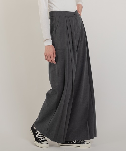 Jeudi（ジュディ）の「2タックプリーツワイドスラックス（スラックス・レディース・アイボリー/グレー/ブラック・S/M）」の11枚目の写真