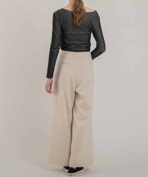 Jeudi（ジュディ）の「2タックプリーツワイドスラックス（スラックス・レディース・アイボリー/グレー/ブラック・S/M）」の15枚目の写真