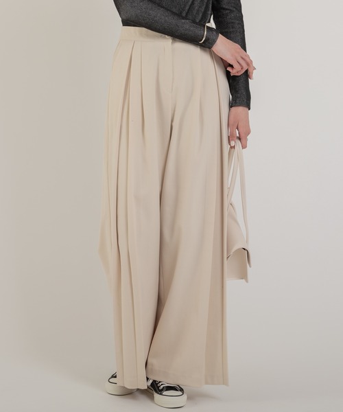 Jeudi（ジュディ）の「2タックプリーツワイドスラックス（スラックス・レディース・アイボリー/グレー/ブラック・S/M）」の22枚目の写真