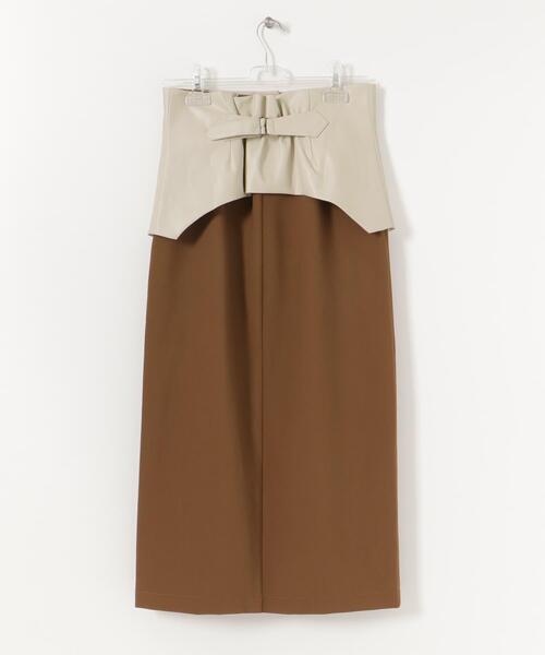 LAATO（ラート）の「CORSET TIGHT SKIRT（スカート・レディース・ネイビー/ブラウン・FREE）」の5枚目の写真