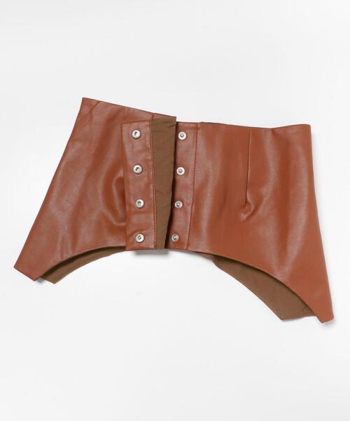 LAATO（ラート）の「CORSET TIGHT SKIRT（スカート・レディース・ネイビー/ブラウン・FREE）」の14枚目の写真