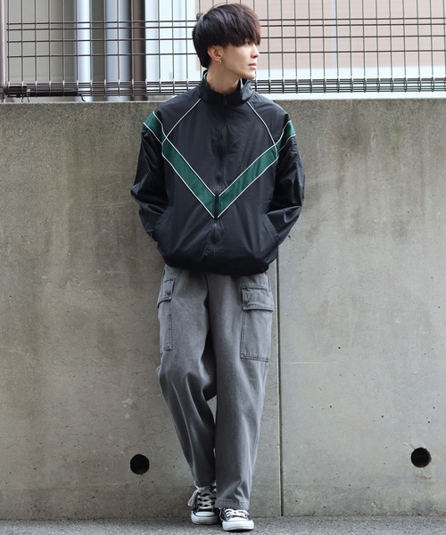 SITRY(シトリー)の「military design nylon blouson/ミリタリーデザイン ナイロン ブルゾン(ナイロンジャケット・メンズ・グリーン/ブラック/ブルー・M/L/XL)」の8枚目の写真
