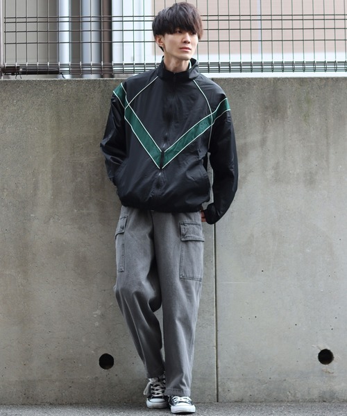 SITRY(シトリー)の「military design nylon blouson/ミリタリーデザイン ナイロン ブルゾン(ナイロンジャケット・メンズ・グリーン/ブラック/ブルー・M/L/XL)」の18枚目の写真