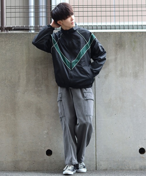 SITRY(シトリー)の「military design nylon blouson/ミリタリーデザイン ナイロン ブルゾン(ナイロンジャケット・メンズ・グリーン/ブラック/ブルー・M/L/XL)」の13枚目の写真