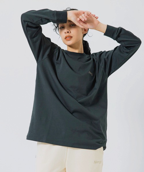 NERGY（ナージー）の「【UV／吸水速乾】COOLMAXロングＴシャツ（Tシャツ/カットソー・レディース・ブルー/ピンク/スミクロ/ホワイト・M/L）」の3枚目の写真