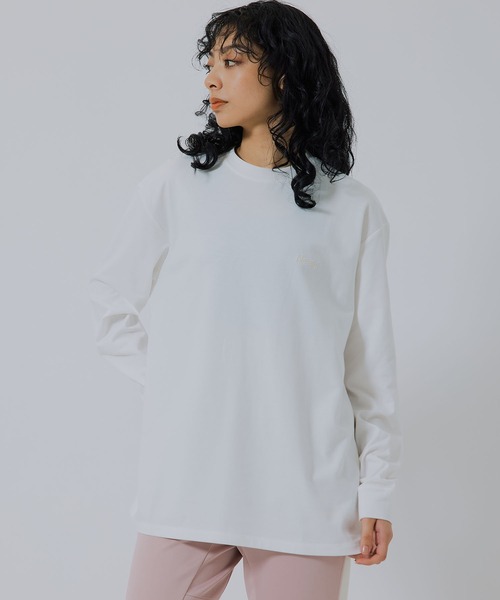 NERGY（ナージー）の「【UV／吸水速乾】COOLMAXロングＴシャツ（Tシャツ/カットソー・レディース・ブルー/ピンク/スミクロ/ホワイト・M/L）」の14枚目の写真