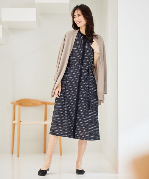 J.PRESS Ladies(J.プレス レディス)の「【洗える・UVケア】 サマー カーディガン(カーディガン/ボレロ・レディース・ライトグリーン系/ネイビー系/ブラウン系・SMALL)」の4枚目の写真