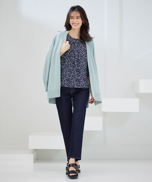 J.PRESS Ladies(J.プレス レディス)の「【洗える・UVケア】 サマー カーディガン(カーディガン/ボレロ・レディース・ライトグリーン系/ネイビー系/ブラウン系・SMALL)」の5枚目の写真