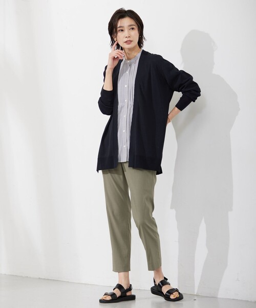 J.PRESS Ladies(J.プレス レディス)の「【洗える・UVケア】 サマー カーディガン(カーディガン/ボレロ・レディース・ライトグリーン系/ネイビー系/ブラウン系・SMALL)」の6枚目の写真