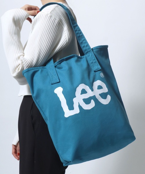 Lee(リー)の「Lee/リー キャンバス ビッグロゴ トートバッグ(トートバッグ・レディース・ラベンダー/ブラック/ターコイズブルー/オフホワイト・FREE)」の3枚目の写真
