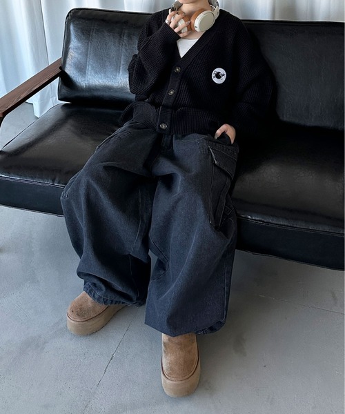 sedacle（セダクル）の「ワッフルカラーカーディガン（カーディガン/ボレロ・メンズ・アイボリー/ブラック/オレンジ/ブルー・MEDIUM/LARGE）」の12枚目の写真