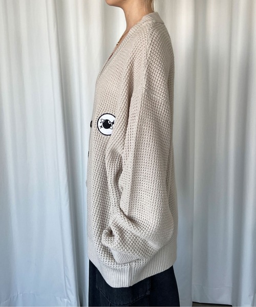 sedacle（セダクル）の「ワッフルカラーカーディガン（カーディガン/ボレロ・メンズ・アイボリー/ブラック/オレンジ/ブルー・MEDIUM/LARGE）」の9枚目の写真