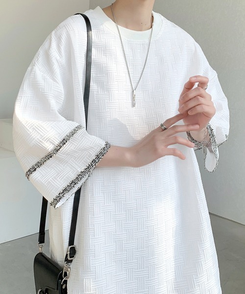 FVLMEN(フルメン)の「【FVLMEN】line design halfsleeve tee/ラインデザイン ハーフスリーブ T(Tシャツ/カットソー・メンズ・ホワイト/ブラック・MEDIUM/LARGE/X-LARGE)」の9枚目の写真