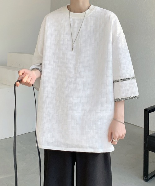 FVLMEN(フルメン)の「【FVLMEN】line design halfsleeve tee/ラインデザイン ハーフスリーブ T(Tシャツ/カットソー・メンズ・ホワイト/ブラック・MEDIUM/LARGE/X-LARGE)」の19枚目の写真