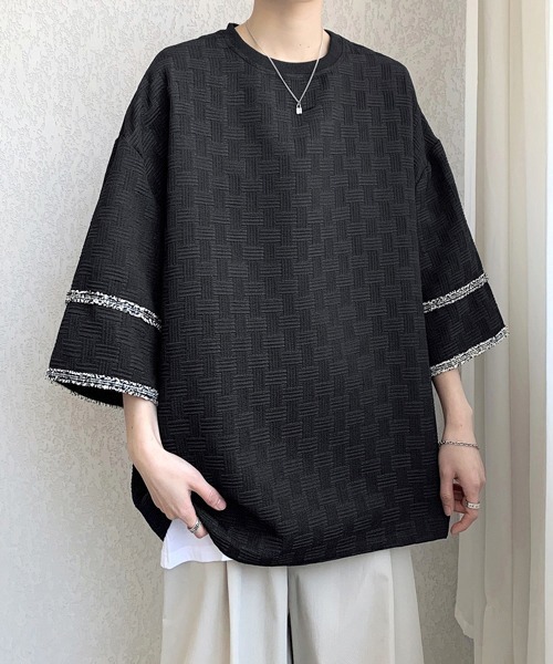 FVLMEN(フルメン)の「【FVLMEN】line design halfsleeve tee/ラインデザイン ハーフスリーブ T(Tシャツ/カットソー・メンズ・ホワイト/ブラック・MEDIUM/LARGE/X-LARGE)」の18枚目の写真