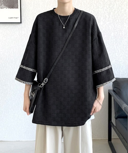 FVLMEN(フルメン)の「【FVLMEN】line design halfsleeve tee/ラインデザイン ハーフスリーブ T(Tシャツ/カットソー・メンズ・ホワイト/ブラック・MEDIUM/LARGE/X-LARGE)」の10枚目の写真