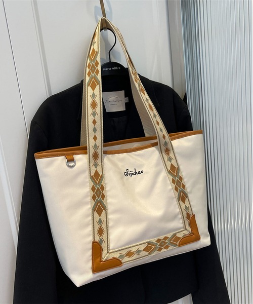 LOPASS(ロパス)の「A4サイズ対応 大容量トートバッグ(トートバッグ・レディース・ベージュ系1/ベージュ/ブラック系1/ブラック・FREE)」の15枚目の写真