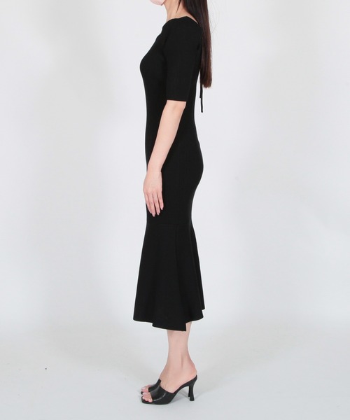 Julia Boutique(ジュリアブティック)の「ロング丈パワショルマーメイドニットワンピース/23025(ワンピース・レディース・ブラック/ピンク/アイボリー・LONG)」の13枚目の写真