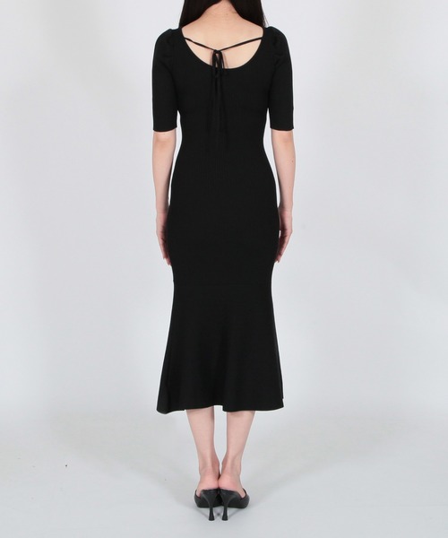 Julia Boutique(ジュリアブティック)の「ロング丈パワショルマーメイドニットワンピース/23025(ワンピース・レディース・ブラック/ピンク/アイボリー・LONG)」の14枚目の写真