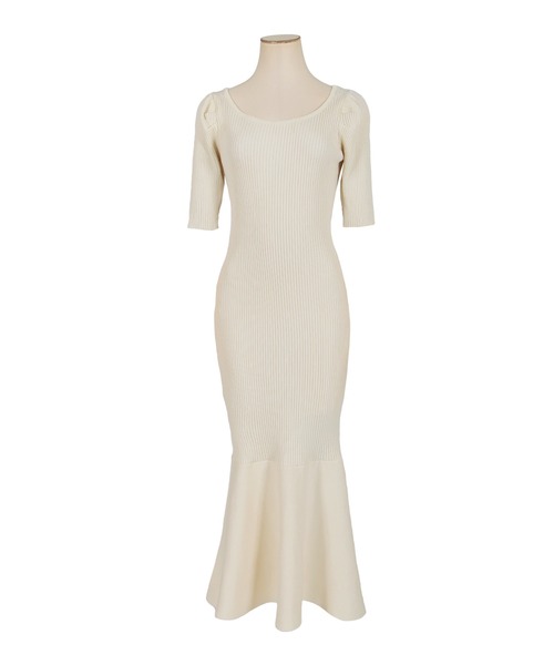 Julia Boutique(ジュリアブティック)の「ロング丈パワショルマーメイドニットワンピース/23025(ワンピース・レディース・ブラック/ピンク/アイボリー・LONG)」の21枚目の写真