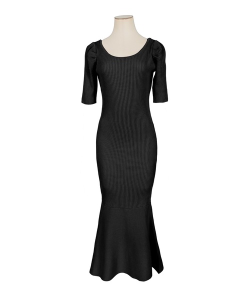 Julia Boutique(ジュリアブティック)の「ロング丈パワショルマーメイドニットワンピース/23025(ワンピース・レディース・ブラック/ピンク/アイボリー・LONG)」の22枚目の写真