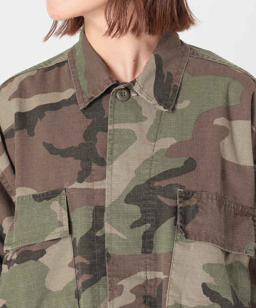 SLOBE IENA（スローブイエナ）の「《追加》【ROTHCO/ロスコ】 BDU SHIRTS ブルゾン（ミリタリージャケット・レディース・カーキ・FREE）」の16枚目の写真