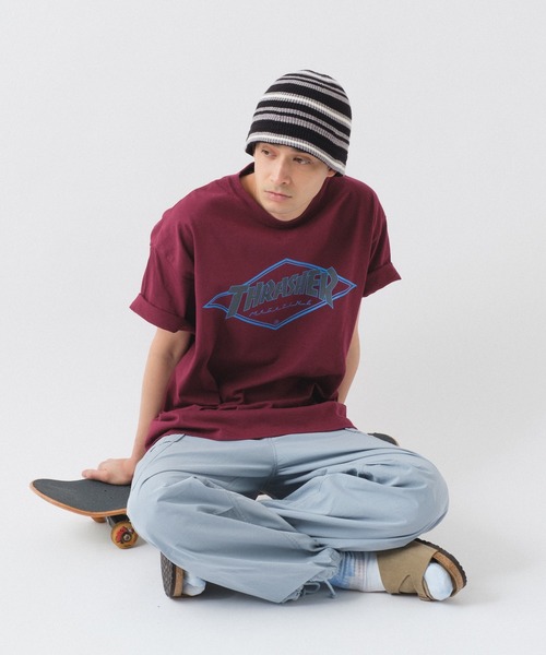 WHIMSIC（ウィムジック）の「【WHIMSIC×THRASHER】DIAMOND LOGO（Tシャツ/カットソー・メンズ・ブルー/グリーン/ボルドー・FREE）」の17枚目の写真