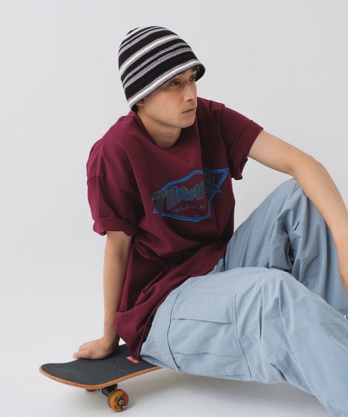 WHIMSIC（ウィムジック）の「【WHIMSIC×THRASHER】DIAMOND LOGO（Tシャツ/カットソー・メンズ・ブルー/グリーン/ボルドー・FREE）」の6枚目の写真