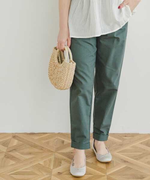 ITEMS URBANRESEARCH（アイテムズ アーバンリサーチ）の「リネン混イージーパンツ（その他パンツ・レディース・モカ/グリーン/グレー系その他/ブラック・SMALL/MEDIUM）」の12枚目の写真