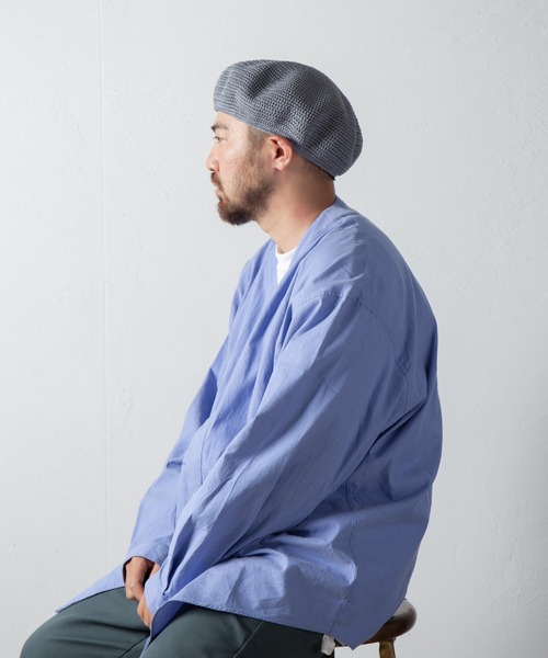 RACAL（ラカル）の「Gima Cotton Knit Beret / ギマコットンニットベレー（ハンチング/ベレー帽・メンズ・チャコールグレー/ブルーグレー/ブラック/アイボリー/オリーブ・LARGE/MEDIUM）」の5枚目の写真