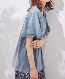 袖シフォンゆるTシャツ