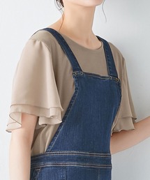 袖シフォンゆるTシャツ