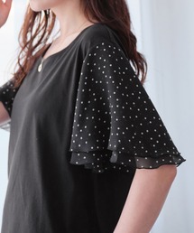 袖シフォンゆるTシャツ