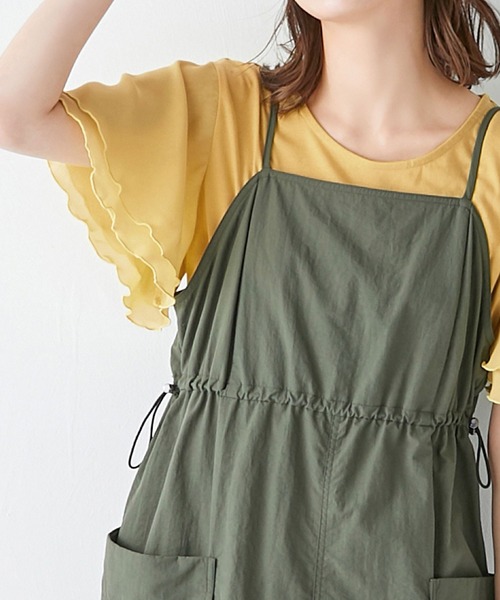 袖シフォンゆるＴシャツ