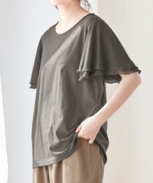 袖シフォンゆるTシャツ