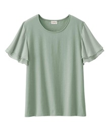 袖シフォンゆるTシャツ