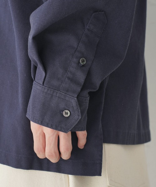 Air Tokyo(エアートウキョー)の「スタンドカラー グランパシャツ(シャツ/ブラウス・メンズ・ネイビー/アイボリー・MEDIUM/LARGE)」の15枚目の写真