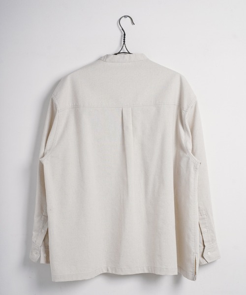 Air Tokyo(エアートウキョー)の「スタンドカラー グランパシャツ(シャツ/ブラウス・メンズ・ネイビー/アイボリー・MEDIUM/LARGE)」の18枚目の写真