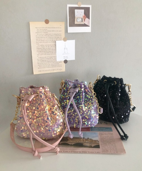 Loueme（ルエム）の「スパンコール2WAYミニショルダーバッグ（ショルダーバッグ・レディース・ブラック/ラベンダー/ピンク・FREE）」の4枚目の写真