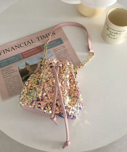 Loueme（ルエム）の「スパンコール2WAYミニショルダーバッグ（ショルダーバッグ・レディース・ブラック/ラベンダー/ピンク・FREE）」の6枚目の写真