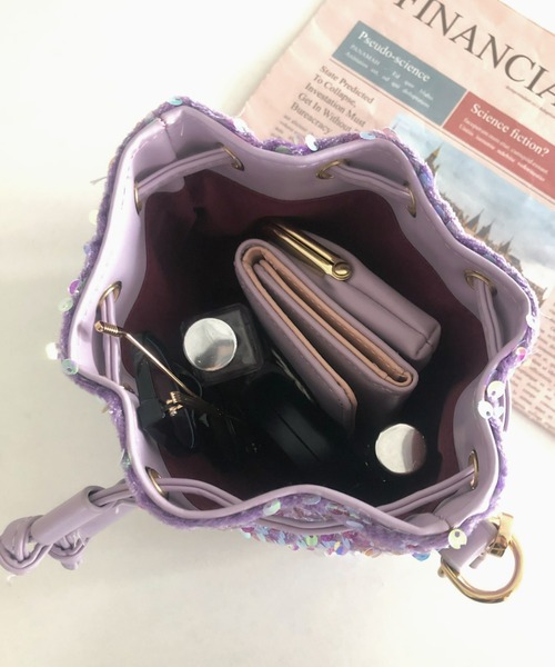 Loueme（ルエム）の「スパンコール2WAYミニショルダーバッグ（ショルダーバッグ・レディース・ブラック/ラベンダー/ピンク・FREE）」の10枚目の写真