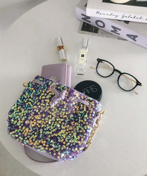 Loueme（ルエム）の「スパンコール2WAYミニショルダーバッグ（ショルダーバッグ・レディース・ブラック/ラベンダー/ピンク・FREE）」の9枚目の写真