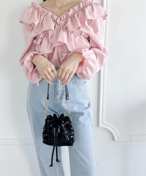 Loueme（ルエム）の「スパンコール2WAYミニショルダーバッグ（ショルダーバッグ・レディース・ブラック/ラベンダー/ピンク・FREE）」の19枚目の写真