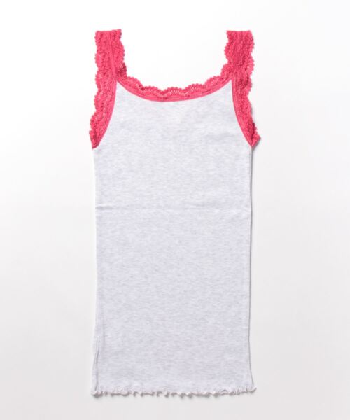 Q（キュー）の「BASICテレコタンク（タンクトップ・レディース・ライトグレー/カーキ/グレー/ブルー・MEDIUM）」の5枚目の写真