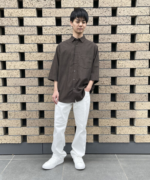 COMME CA ISM(コムサイズム)の「7分袖 リネン混 シャツ(シャツ/ブラウス・メンズ・カーキ/ダークブラウン/ホワイト/ネイビー・LARGE/MEDIUM)」の20枚目の写真