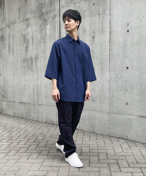 COMME CA ISM(コムサイズム)の「7分袖 リネン混 シャツ(シャツ/ブラウス・メンズ・カーキ/ダークブラウン/ホワイト/ネイビー・LARGE/MEDIUM)」の15枚目の写真