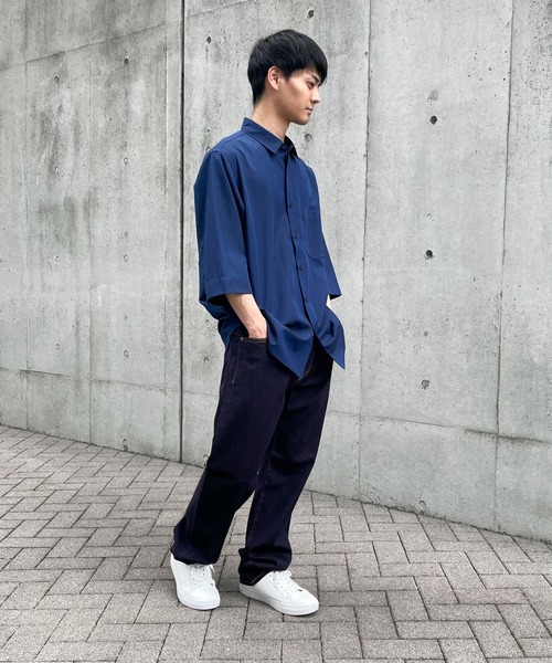 COMME CA ISM(コムサイズム)の「7分袖 リネン混 シャツ(シャツ/ブラウス・メンズ・カーキ/ダークブラウン/ホワイト/ネイビー・LARGE/MEDIUM)」の9枚目の写真