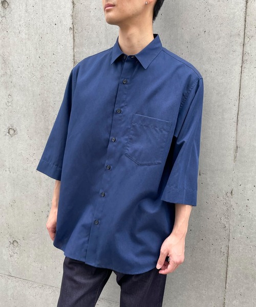 COMME CA ISM(コムサイズム)の「7分袖 リネン混 シャツ(シャツ/ブラウス・メンズ・カーキ/ダークブラウン/ホワイト/ネイビー・LARGE/MEDIUM)」の10枚目の写真