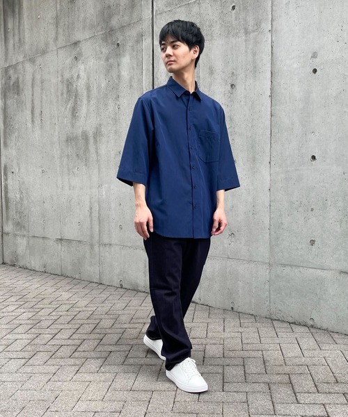 COMME CA ISM(コムサイズム)の「7分袖 リネン混 シャツ(シャツ/ブラウス・メンズ・カーキ/ダークブラウン/ホワイト/ネイビー・LARGE/MEDIUM)」の12枚目の写真